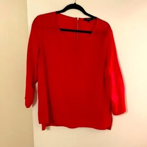 Madewell Red Silk Top